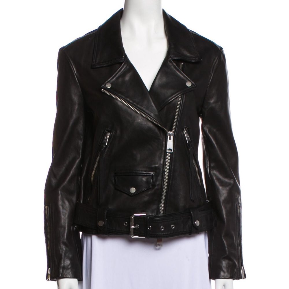All saints leather biker jacket